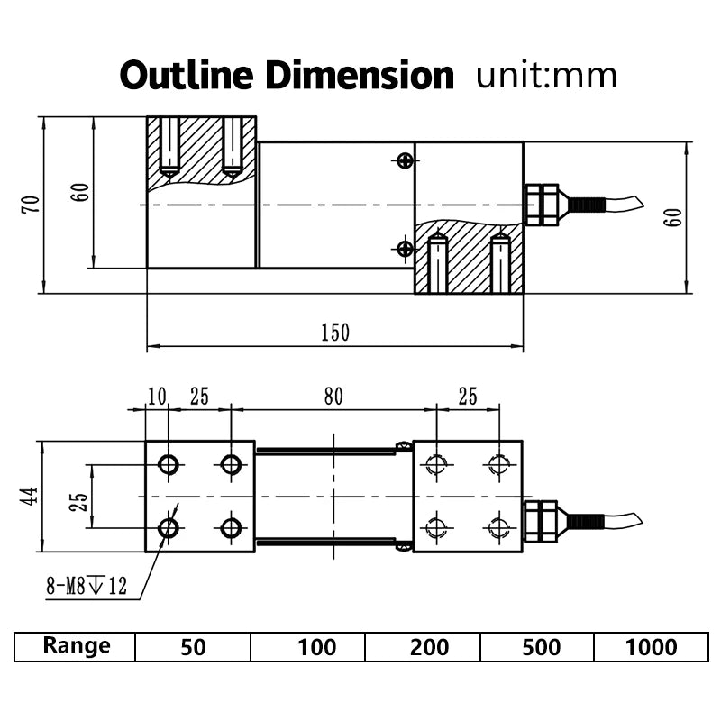 Bars Scale Weighbridge Celda De Carga 20 30 100 500Kg 1Ton Large Range Weight Sensor C3 Shear Beam Load Cell