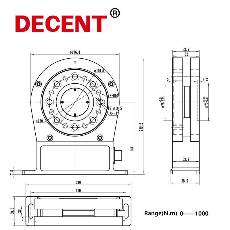 Factory Direct Cheap Speed Measuring Instrument Transducer Standard Flange Disc Steering Dynamic Torque Sensor 50000Nm